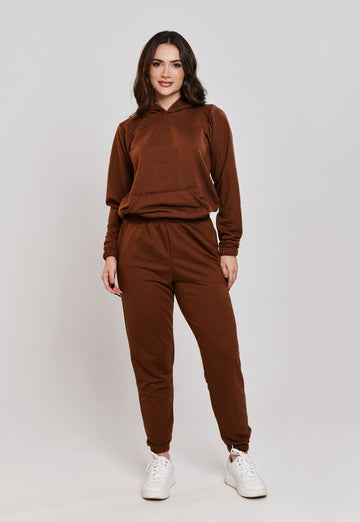 Conjunto Moletinho Feminino - Marron