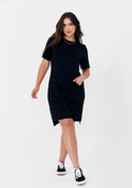 Vestido Moletinho Curto Feminino - Preto - Rosativa