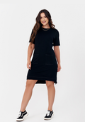 Vestido Moletinho Curto Feminino - Preto - Rosativa