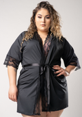 Robe Feminino Plus Size Mari - Preto - JJ