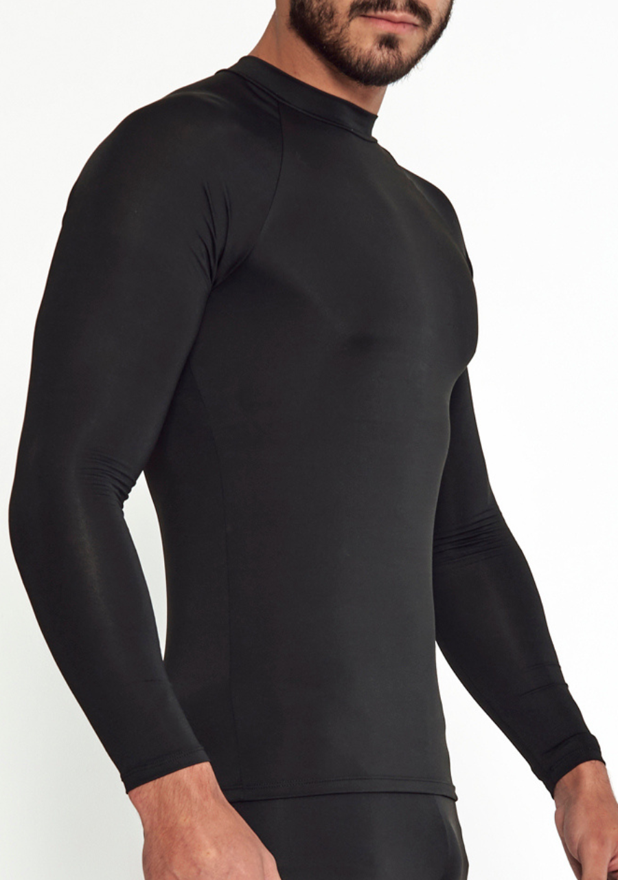 Conjunto Térmico Blusa e Calça Segunda Pele Proteção Uv - Preto - JJ