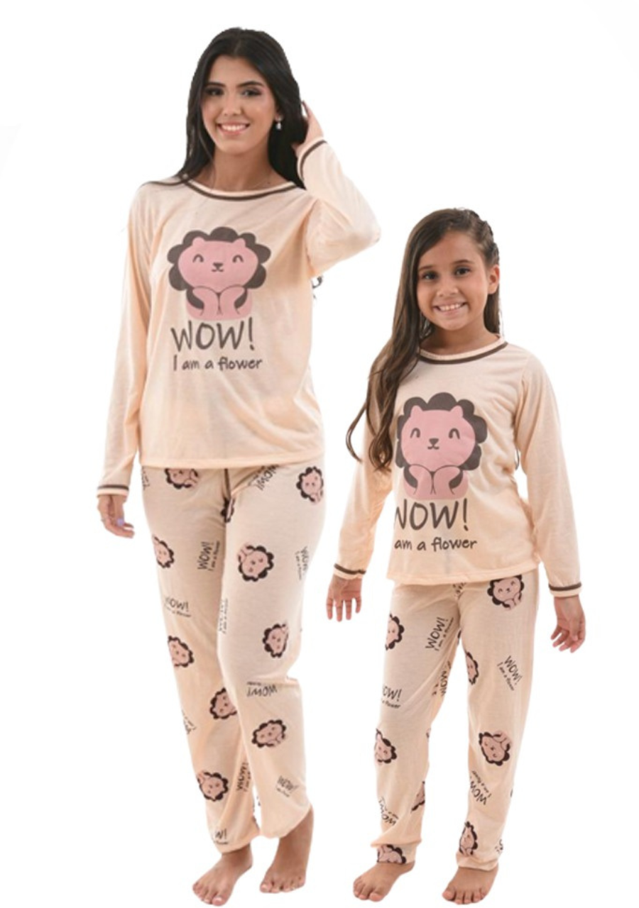 Kit Pijama Desenho Mãe e Filha Inverno - JJ