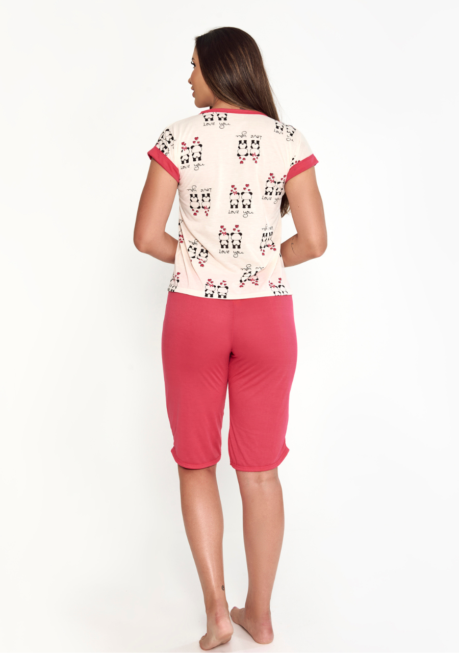 Pijama Feminino Manga Curta Pescador - JJ