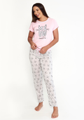Pijama Feminino Mescla Camiseta e Calça - JJ