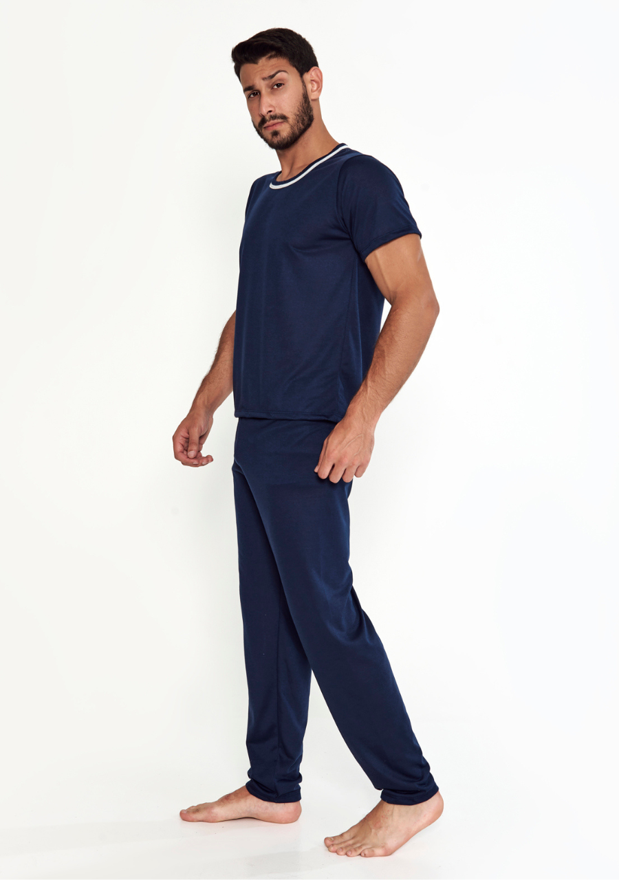 Pijama masculino calça blusa manga curta - Marinho - JJ