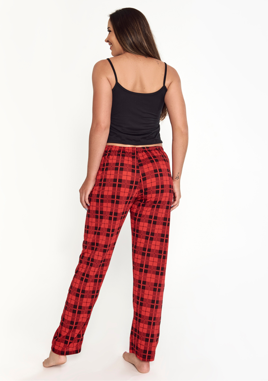 Pijama Xadrez Feminino Camiseta e Calça - JJ