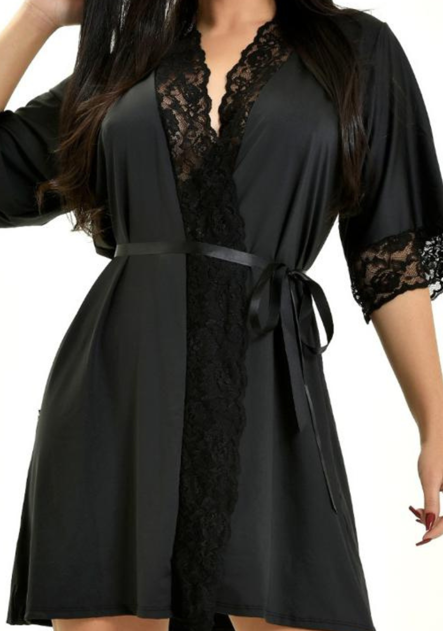 Robe Feminino Linha Noite Mari - Preto - JJ