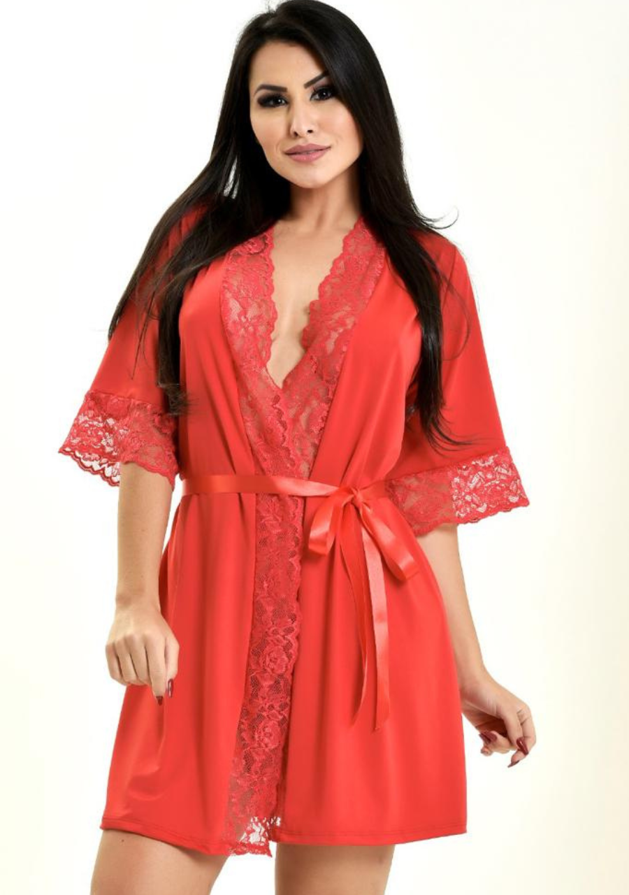 Robe Feminino Linha Noite Mari - Vermelho - JJ
