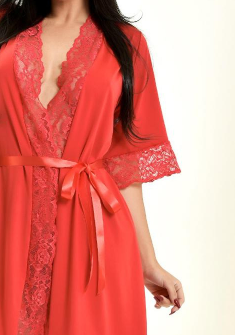 Robe Feminino Linha Noite Mari - Vermelho - JJ