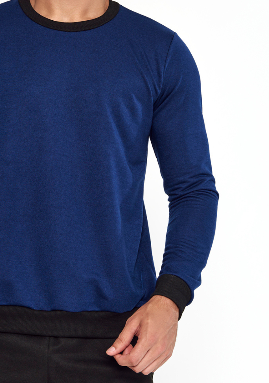 Blusa Moletom Masculina sem Capuz - Marinho - JJ