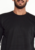 Blusa Moletom Masculina sem Capuz - Preto - JJ