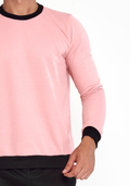 Blusa Moletom Masculina sem Capuz - Rosa - JJ