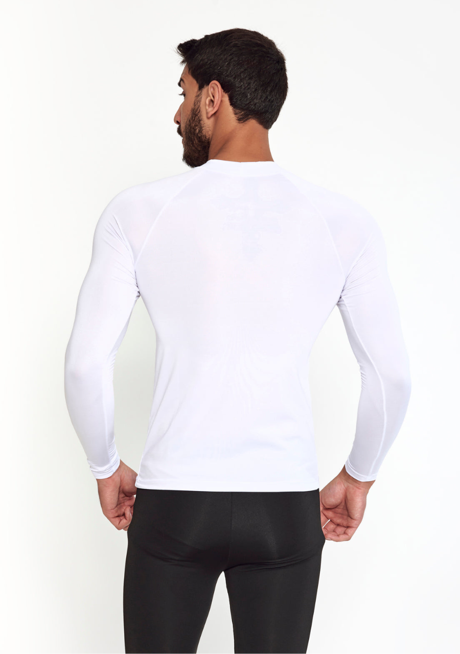 Camisa Térmica Masculina Manga Longa Segunda Pele - Branco - JJ