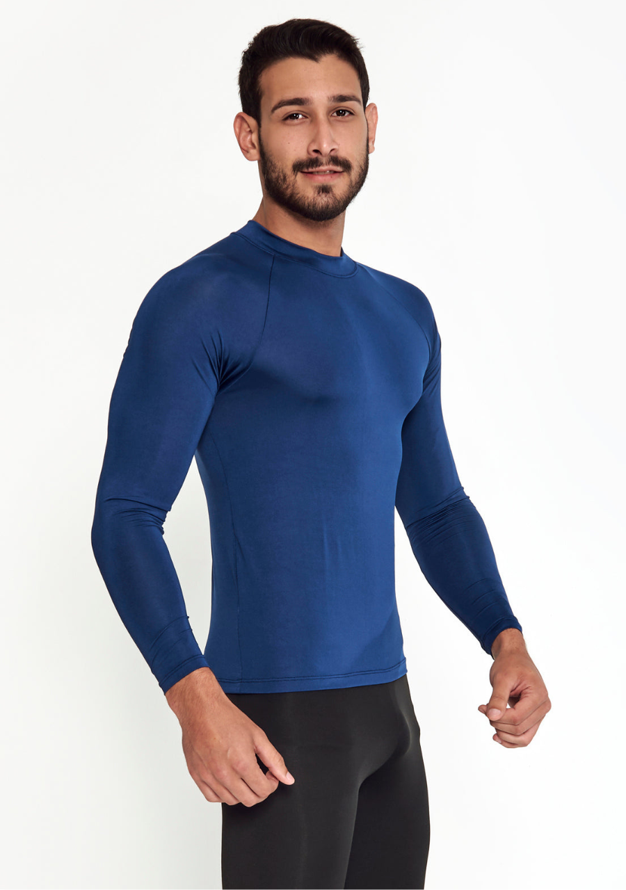 Camisa Térmica Masculina Manga Longa Segunda Pele - Marinho - JJ