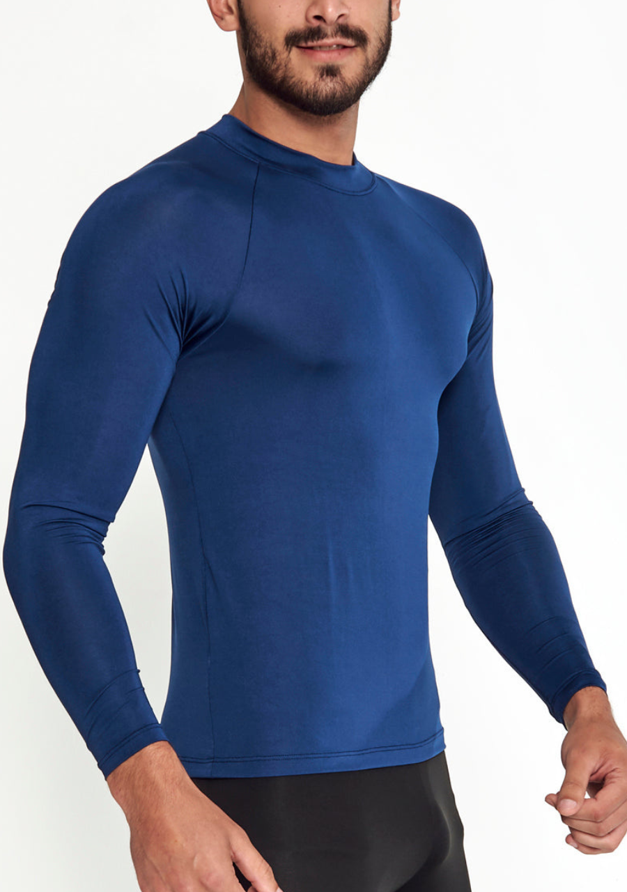 Camisa Térmica Masculina Manga Longa Segunda Pele - Marinho - JJ