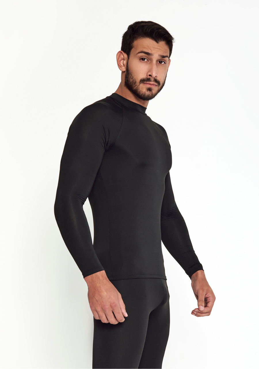 Camisa Térmica Masculina Manga Longa Segunda Pele - Preto - JJ