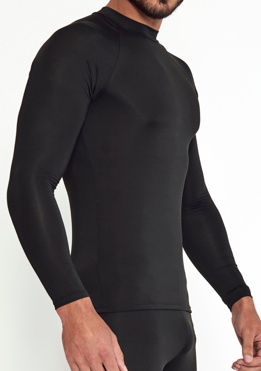 Camisa Térmica Masculina Manga Longa Segunda Pele - Preto - JJ