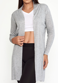 Cardigan Feminino Básico Alongado - Mescla - JJ